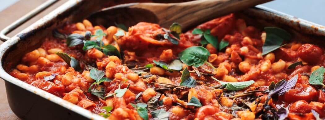 Gute Baked Beans, Baked Beans aus dem Ofen, sommerliche Baked Beans, Wunschleder