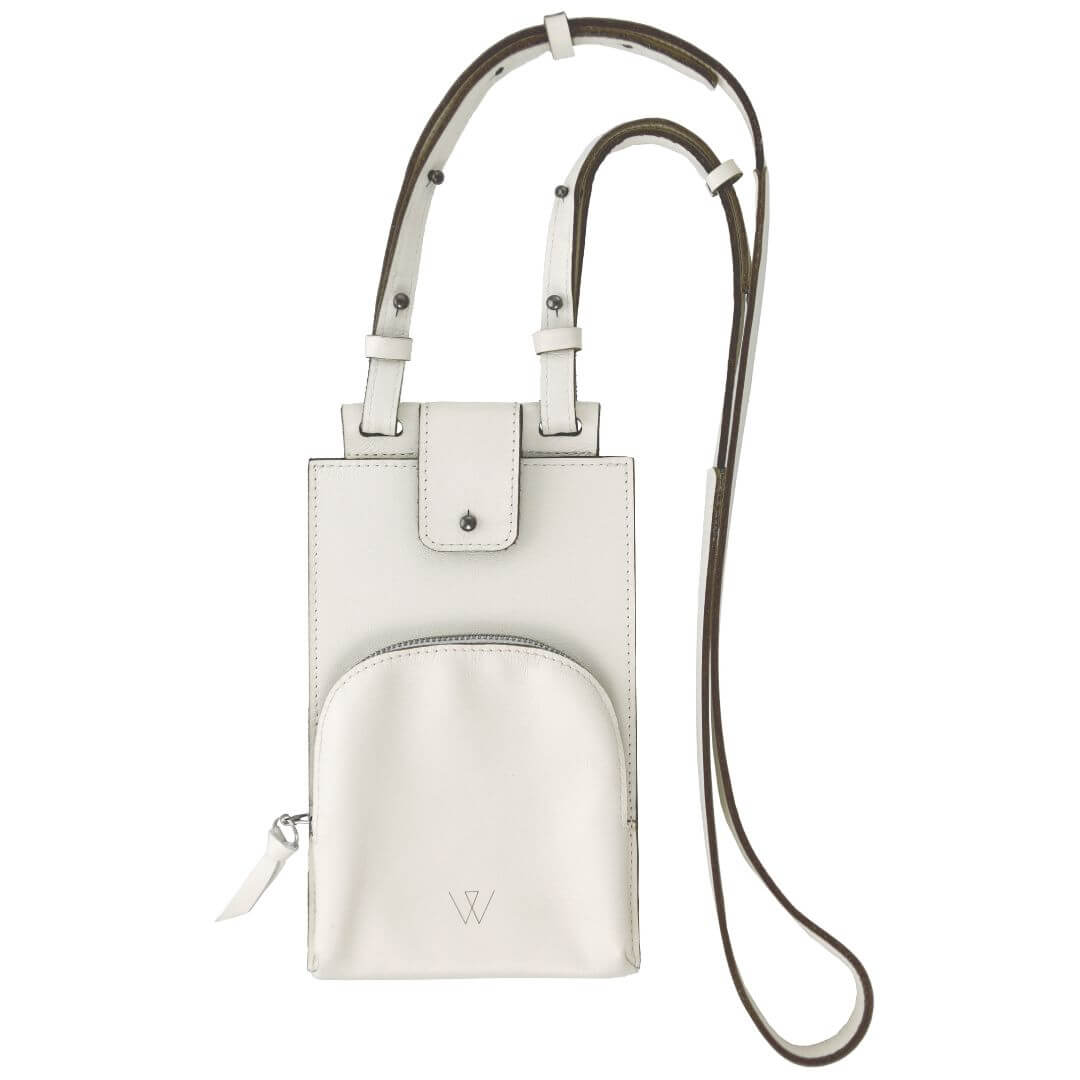 Handytasche Leder, handgefertigt – kompakte kleine Umhängetasche für Damen, Wunschleder