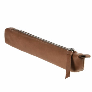 Mini Lederetui für Stifte, Leder, braun, schwarz, cognac | Wunschleder