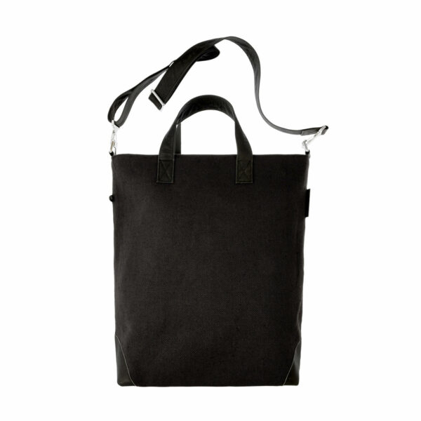 Crossbody Bag Leinen Leder | schwarze Handtasche | andgenähte Crossbody-Tasche | Wunschleder | Wunschleder