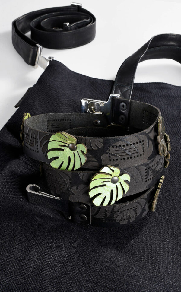 Crossbody Bag Leinen Leder | schwarze Handtasche | andgenähte Crossbody-Tasche | Wunschleder | Wunschleder