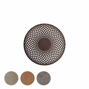 Lederuntersetzer Bio-Leder rund | Glasuntersetzer Lasercut | Untersetzer Sonnenmotiv | Wunschleder