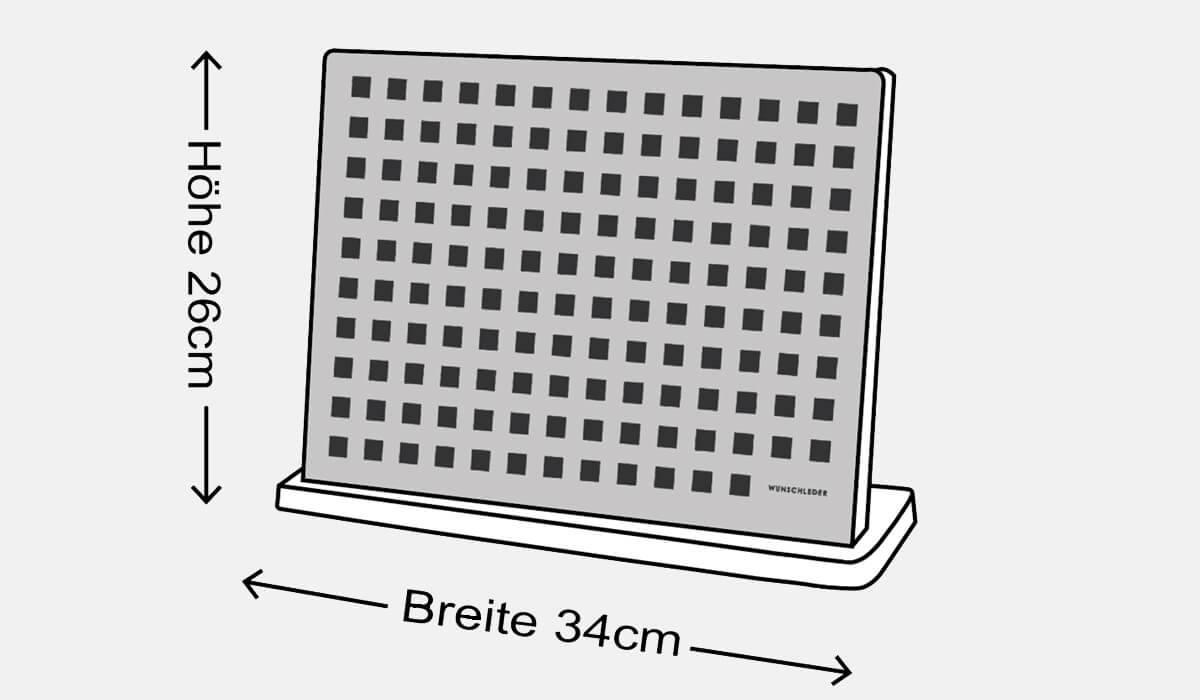 Welche Maße hat der Messerblock?