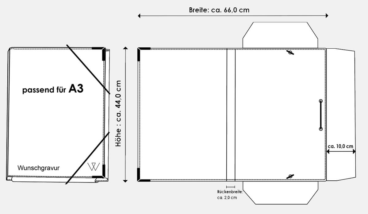 Maße Gr. 2 DIN A3