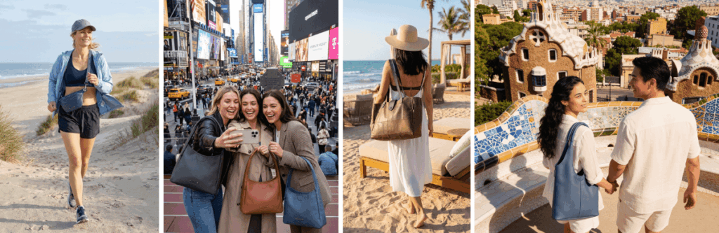 Tasche für den Urlaub, Urlaubstasche, Wunschleder