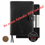 Lederhülle + Wochenkalender |Kalender mit Ledereinband| Personalisierbare Lederhülle mit Buchkalende